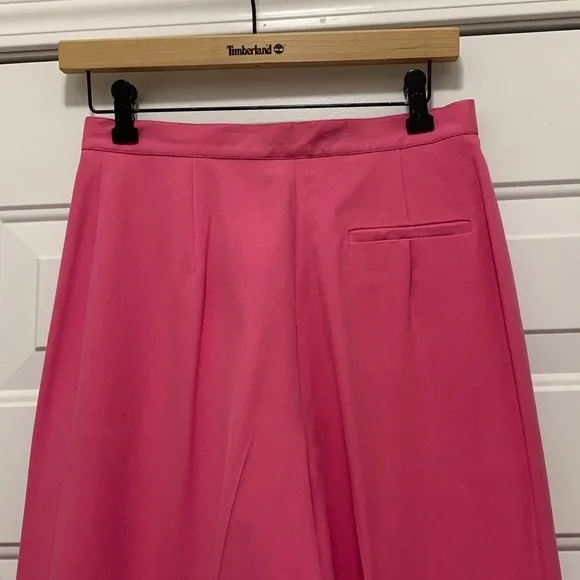 Ralph Lauren 100% Silk Hot Pink Wide-Leg Trousers Size 8 - Picture 6 of 8